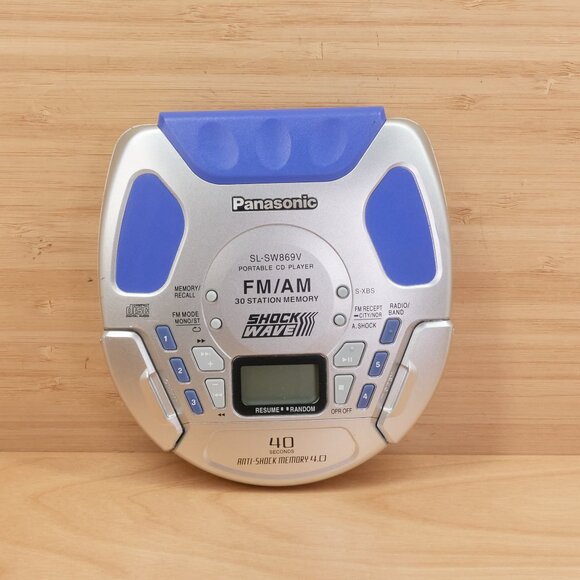 Panasonic SL-SW869V / Shockwave CD Player / FM AM / 40 Sec Anti-Shock / Vintage - Picture 1 of 8